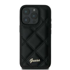 Case IPHONE 16 Guess Hardcase Quiled Metal Logo (GUHCP16SPSQSQSK) black 3666339345044