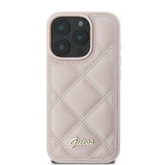 Case IPHONE 16 Guess Hardcase Quiled Metal Logo (GUHCP16SPSQSQSP) pink 3666339345082