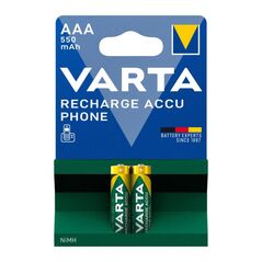 Μπαταρία Επαναφορτιζόμενη Varta AAA 550mAh NiMH Phone (2 τεμ.) 4008496808120 4008496808120 έως και 12 άτοκες δόσεις
