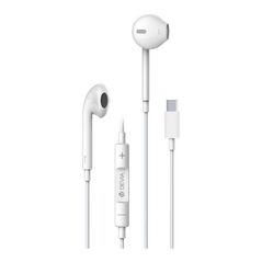 Hands Free Stereo Devia Earpods EM048 USB C με Χειριστήριο & Μικρόφωνο Smart Λευκό 6938595359354 6938595359354 έως και 12 άτοκες δόσεις