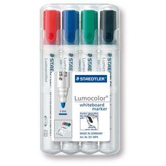Staedtler MARKER DO TABLIC 351 4SZT. SUCHOŚCIERALNY OKRĄGŁY (S351WP4)