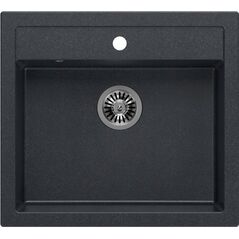 Zlewozmywak Quadron BILL 110 GraniteQ black diamond/elementy stalowe