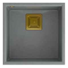 Zlewozmywak Quadron DAVID 40 GraniteQ silver stone/elementy złote