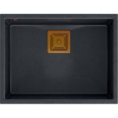 Zlewozmywak Quadron DAVID 50 GraniteQ black diamond/elementy miedziane