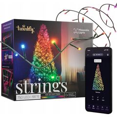 Lampki choinkowe Twinkly Twinkly Strings Smart LED 750 RGB (Multicolor), 60m, Juodas wire|Twinkly