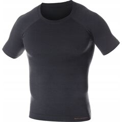 Brubeck SS11710 Koszulka męska z krótkim rękawem ACTIVE WOOL grafitowy L