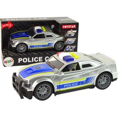 LeanToys Auto Policja 1:14 Światła Dźwięki Srebrne