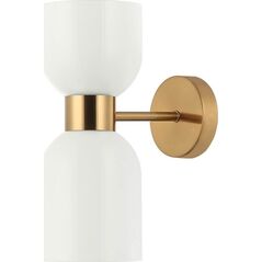 Italux Italux Monza WL-57602-1-BRO επιτοίχιο φωτιστικό τοίχου 2x40W E27 λευκό/χάλκινο 13685325 5902854538461