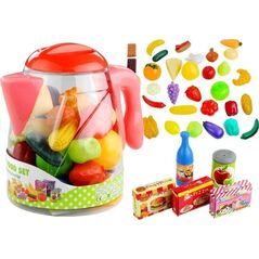 Artykuły Spozywcze W Dzbanku Warzywa Owoce 50 Elem LEAN Toys