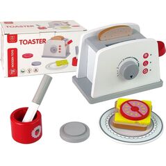 Drewniany Toster Śniadanie Akcesoria Pokrętło Dla Dzieci LEAN Toys