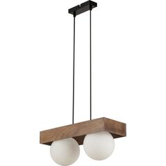 Lampa wisząca Sigma Lampa wisząca Bloom 33664 Sigma podwójna balls drewniana brązowa