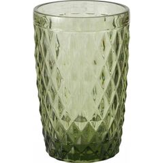 Ozdobna szklanka z zielonego szkła, AURORA, 300 ml