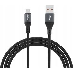 Kabel Dudao L3SM USB-A - MicroUSB 3A 1,2m z oplotem - czarny