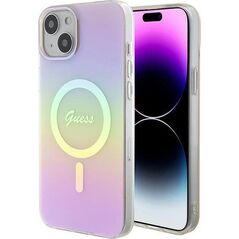 Guess Guess GUHMP15MHITSP iPhone 15 Plus 6.7" różowy/pink hardcase IML Iridescent MagSafe