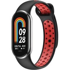 Beline Beline Pasek Mi Band 8 Design Czarno-Czerwony /Black-Red
