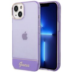Guess GUHCP14SHGCOU Apple iPhone 14 purple hardcase Translucent