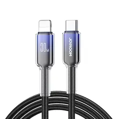 Joyroom S-A42 Crystal-Clear Series 30W USB-C / Lightning cable 1.2m black