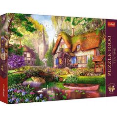 Trefl Puzzle 1000 elementów Premium Urocza chatka w lesie