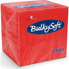 Χαρτοπετσέτες Bulkysoft BulkySoft 24x24cm 2w κόκκινο κυτταρίνης (100) 12941569 8018426007895