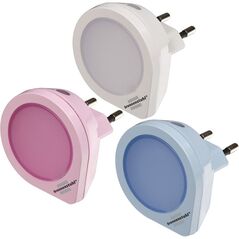 Brennenstuhl NL 01 QD LED Φωτάκια Νυκτός 1.5lm με Φωτοκύτταρο Set White, Pink, Blue (1173180) (BNN1173180) έως 12 άτοκες Δόσεις