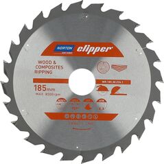 Norton Clipper NORTON PIŁA TARCZOWA 185mm x 30mm x 24z DREWNO I KOMPOZYTY ATB (1,8 / 1,2) N70184608051