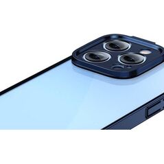 Baseus Zestaw ochronny Baseus Glitter przeźroczyste etui i szkło hartowane do iPhone 14 Pro Max (niebieski)