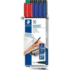 Staedtler STAEDTLER Universalstift Lumocolor F perm 10St,Faltschachtel 13333656 4007817076668