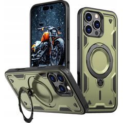 Etui Hybrid Armor Trendy z MagSafe na iPhone 16 Pro Max - zielone
