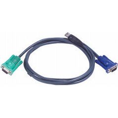 Aten Kable KVM, 2m, Czarny (AKCATEKKV0031)