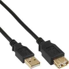 Kabel USB InLine USB-A - USB-A 0.5 m Czarny (34650S)