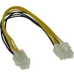 InLine ATX/EPS 4-pin - ATX/EPS 8-pin, 0.2m, Żółty (26633)