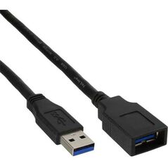 Kabel USB InLine USB-A - USB-A 1 m Czarny (35610)