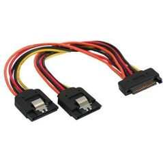 InLine SATA 15-pin - SATA 15-pin x2, 0.15m, Wielokolorowy (29683A)
