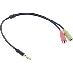 Kabel InLine Jack 3.5mm - Jack 3.5mm x2 0.15m czarny (99302I)