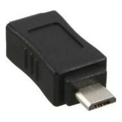 Adapter USB InLine microUSB - miniUSB Czarny  (31602)