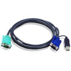 Aten Kable KVM, 1.2m, Czarny (2L-5201U)