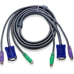 Aten PS/2 - PS/2, 1.8m, Czarny (2L-5002P/C)