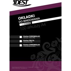 Idest Okładki do bindowania CHROMOLUX A4 250G czarny 100szt. (BEONKTCXA4250BCPX010001)