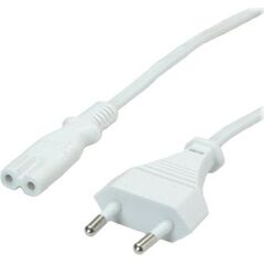 Kabel zasilający Value Euro 2pin 1.8m biały (19.99.2095-100)