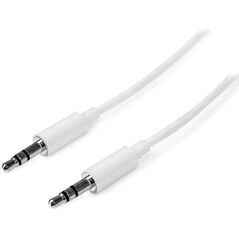 Kabel StarTech Jack 3.5mm - Jack 3.5mm 1m biały (MU1MMMSWH)