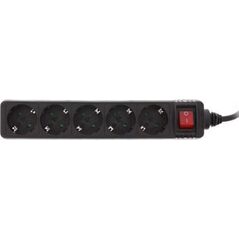 Listwa zasilająca InLine 5 gniazd 1.5 m czarna (16451D)