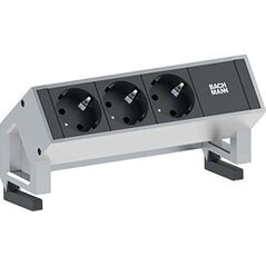 Listwa zasilająca Bachmann Bachmann DESK2 3x Gniazda 0,2m GST18 Inox - 9.024.048