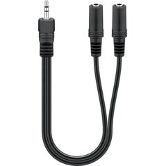 Kabel Goobay Jack 3.5mm - Jack 3.5mm x2 0.2m czarny (50464)