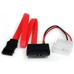 StarTech SATA - SATA Slimline + Molex, 0.3m, Czerwony (SLSATAF12)
