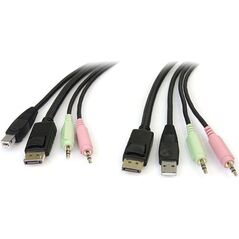 StarTech Kable KVM, 1.8m, Czarny (DP4N1USB6)