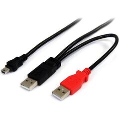 Kabel USB StarTech 2x USB-A - 1.8 m Czarny (USB2HABMY6)