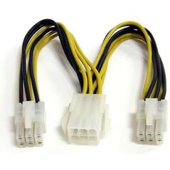 StarTech PCIe 6-pin - PCIe 6-pin x2, 0.15m, Żółty (PCIEXSPLIT6)