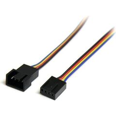 StarTech 4-pin - 4-pin, 0.3m, Wielokolorowy (FAN4EXT12)