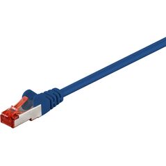Goobay RJ-45/RJ-45, kat.6, S/FTP, niebieski, 1m (68267)