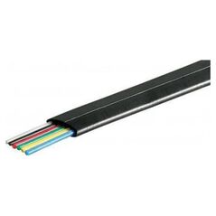Goobay goobay Telefonflachkabel 6adrig 100m, Kabel schwarz, 100 Meter - 93306